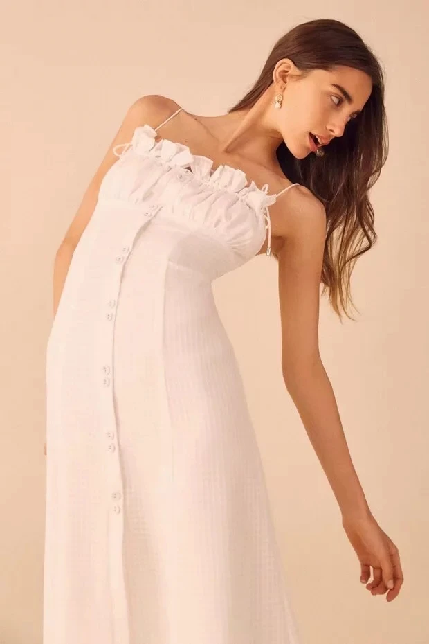 Однотонное кружевное платье-спагетти без бретелек в английском стиле, vestidos de fiesta de noche, Платье Макси