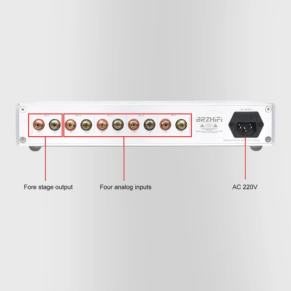 AIYIMA HiFi Class A Preamp Amplifier Treble Midrange Bass Independent Tone Volume Control Preamplifier 4 Way Input Home Theater