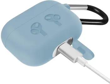 

Case Compatible with Airpods Pro Case Cover with Keychain Premium Silicone Airpod Pro Case Protective Cover