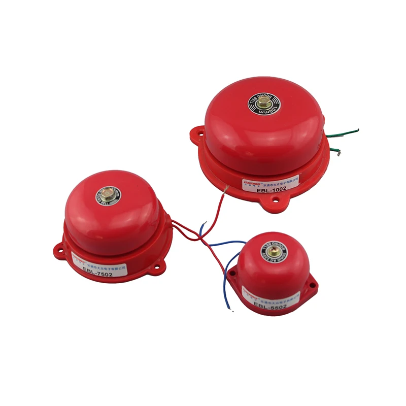Традиционный электрический звонок 2 дюйма 220В переменного тока 20 Вт 96дб сигнализация колокольчик высокого качества школы пожарная сигнализация круглой формы электрический звонок красный