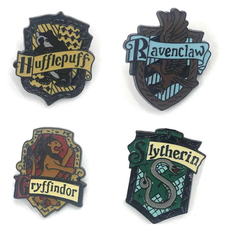 

1PCS New Gen2 Hogwarts School Badge Pins Brooch Gryffindor Ravenclaw Slytherin Hufflepuff Brooches Collection 8 Types
