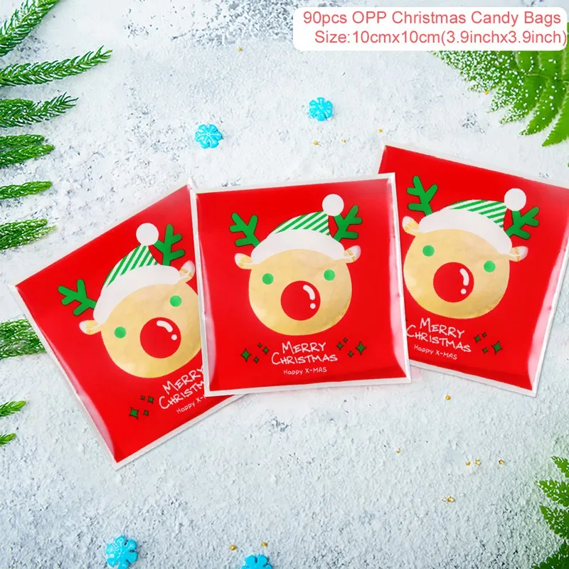 Cookie Bag 7 Рождественские подарочные коробки Санта-Клауса, рождественские украшения для дома, Navidad, рождественские подарки на елку, вечерние подарки - Цвет: Cookie Bag 7