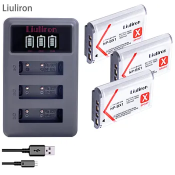 

3x bateria NP BX1 NP-BX1 battery npbx1 +3LOTS USB charger for Sony HDR-AS100v AS30 AS15 HX400 WX350 RX1 RX100 RX100iii M3 AS100V