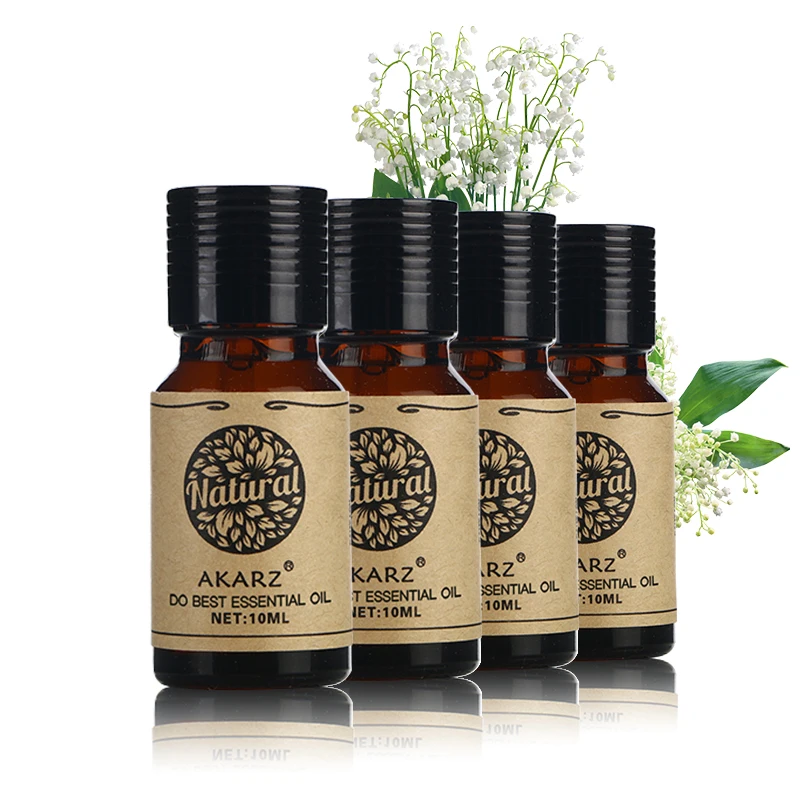 AKARZ Lemon Vetiver Ylang Clove Essential Oil Pack for Aromatherapy Massage Spa Bath 10ml*4 | Красота и здоровье