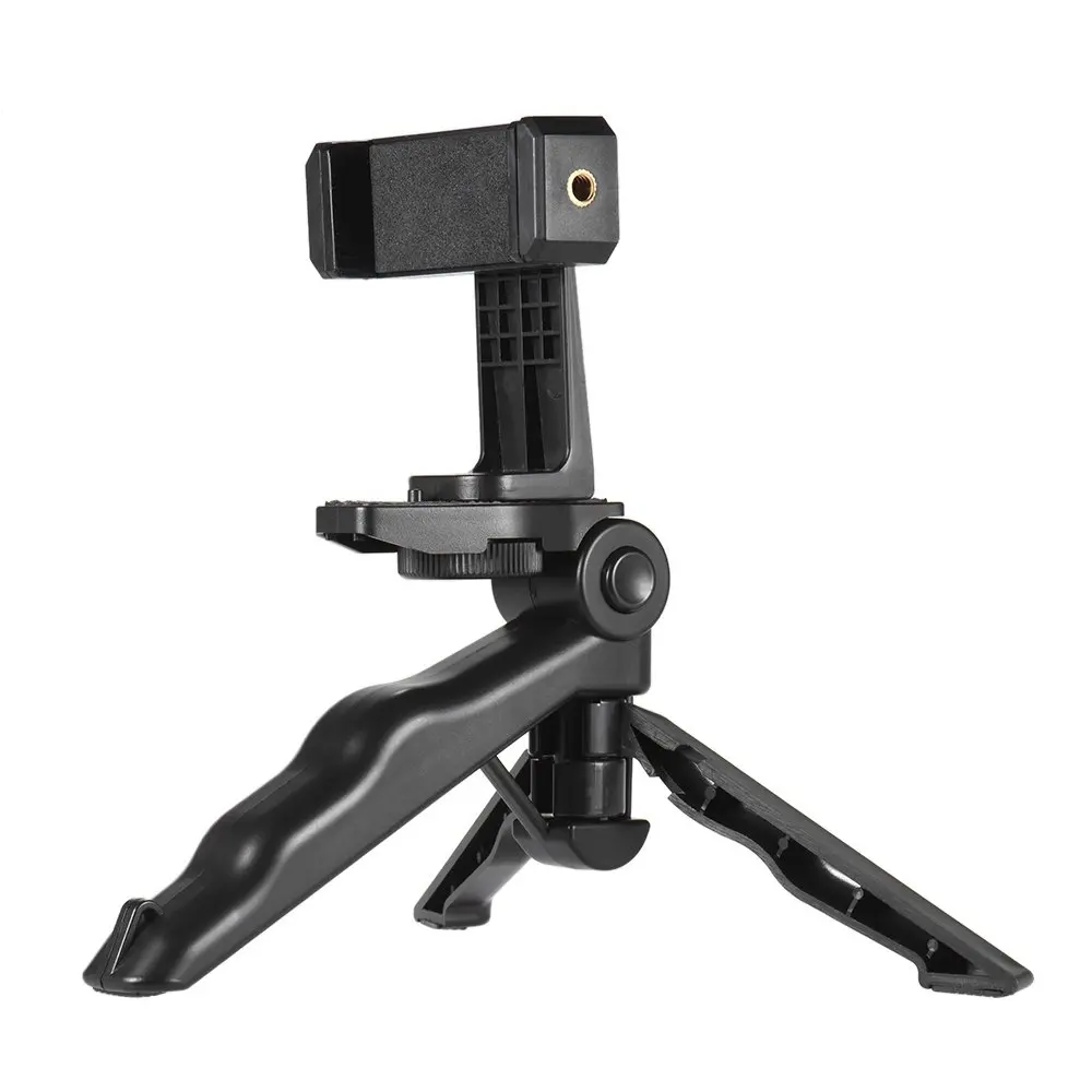 

Photography Studio Universal Mini Phone Tripod Stand Handheld Grip Stabilizer with Adjustable Smartphone Clip Holder Bracket
