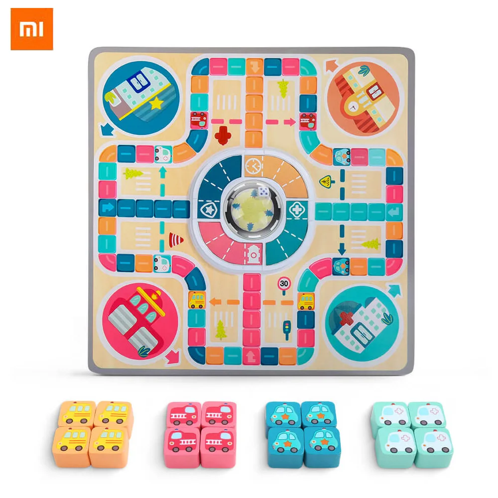 Xiaomi Topbright Auto City Flying Chess Theme Board Game Double-sided Board Double-sided Gameplay For Children over 3 years old - Цвет: Многоцветный