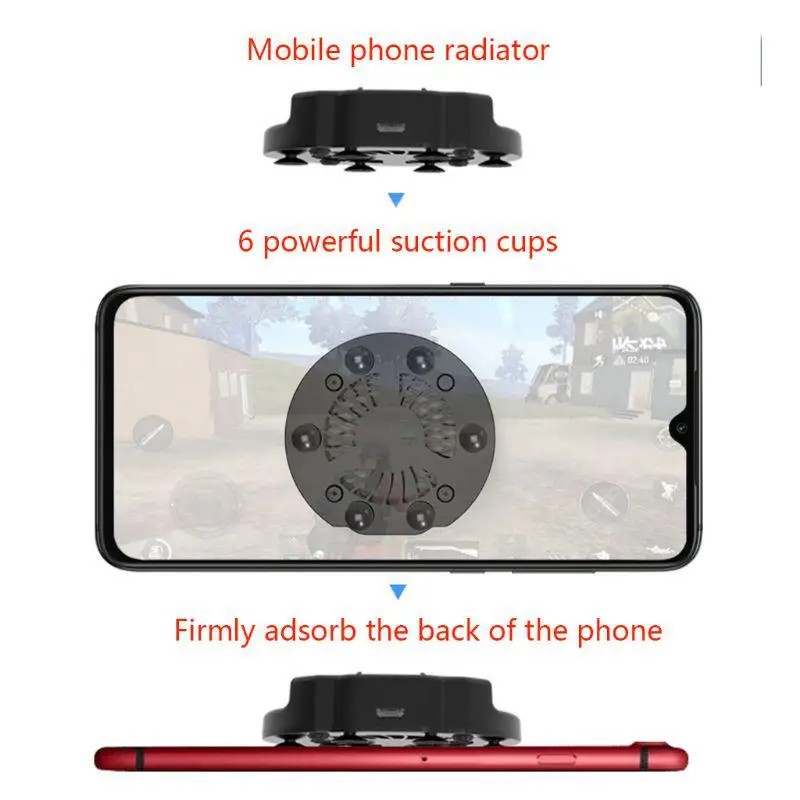 

Fan Radiator Mobile Phone Cooler Cooling Support Holder Bracket for iPhone Samsung Huawei Xiaomi Smartphone Tablet
