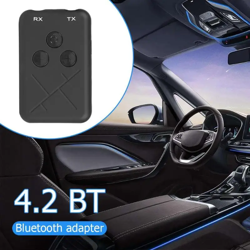 Bluetooth 4,2 приемник передатчик для автомобиля Hands-Free беспроводной аудио приемник адаптер для 3,5 мм аудио устройств портативные автомобильные комплекты