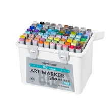 Улучшенный 40/60/80 Цвет маркер для рисования набор 12/24 тон кожи двойной головой художественный эскиз жирной на спиртовой основе маркеры для анимации Manga