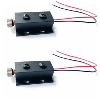 

2pcs Focusable 3-5V 650nm 5mW Red Dot Line Cross Laser Diode Module 12x30mm W Heatsink