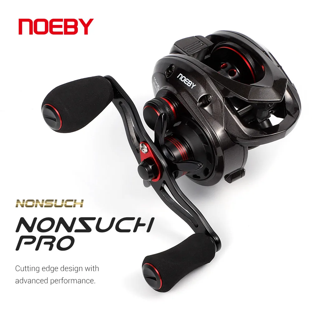 NOEBY Low-Profile-Baitcasting-Rolle mit 7,3:1 Übersetzung, magnetischer Bremse und 8 kg/17 lb maximaler Bremskraft für Salzwasser- und Süßwasserfischerei