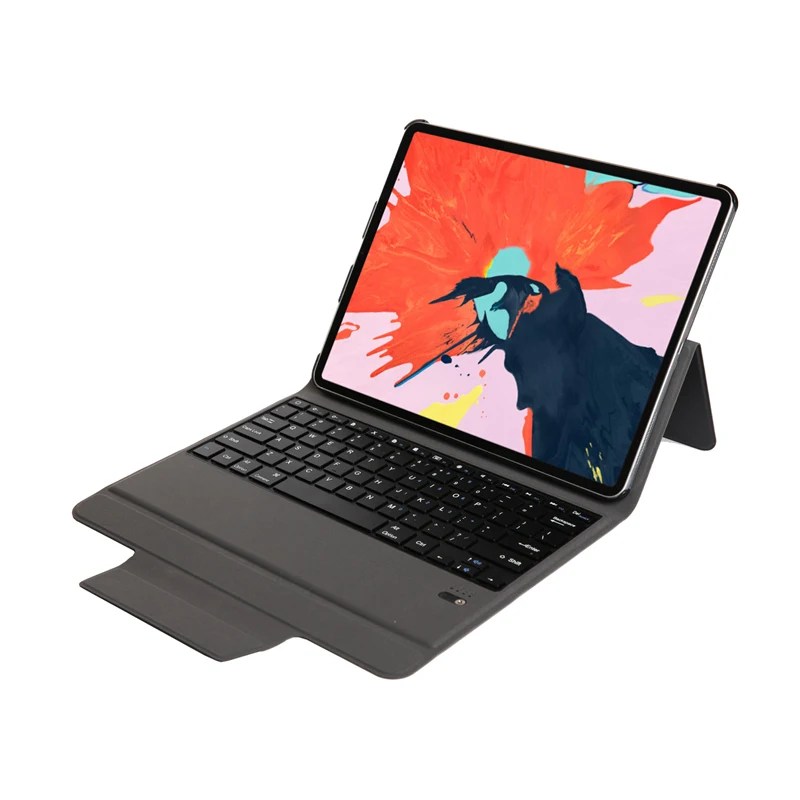 Ультра тонкая подсветка Bluetooth клавиатура для IPad Pro 12,9 Обложка на заднюю панель из искусственной кожи для IPad Pro 12," A1876 A2014 A1895 A003 - Цвет: black no lighting