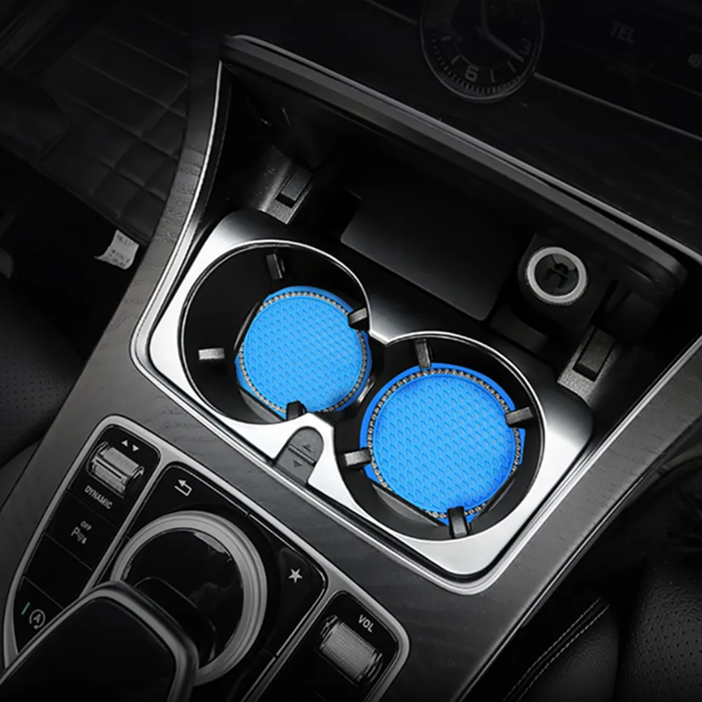Vehicle Car Coasters Cup Holder Silicone Anti Slip Dog Paw Coaster Mat Auto Accessories 6 Colors cup holder coasters car coaster pads