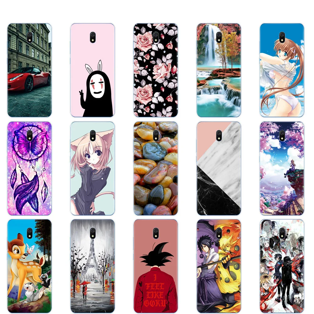 Силиконовый чехол для xiaomi redmi 8a, чехол из мягкого ТПУ, чехол для redmi 8a, бампер hongmi 8a, бампер, чехол для телефона с рисунком цветов, милый