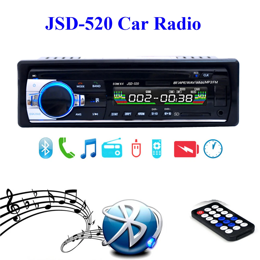 20615円 最新デザインの In-Dash 12V車のBluetoothインダッシュデジタルオーディオUSB FM MP3 WAV AUXラジオステレオプレーヤー 12V Car bluetooth In-dash Digital Audio USB AUX Radio Stereo Player