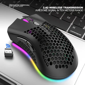 

Yindiao A3 Series Wireless Mouse, Charging Hole Hollow E-Sports Game Rgb Silent Mouse, Suitable For Game Lovers
