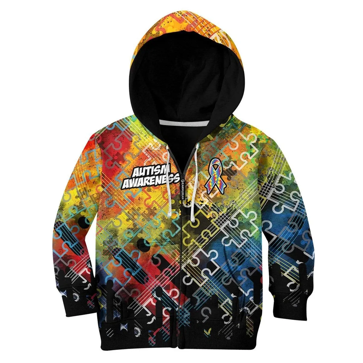 Autism Awareness 3d Printed Hoodies Kids Pullover Sweatshirt Tracksuit