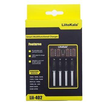 

Liitokala Lii-402 5v 2A 18650 charger 1.2v 3.7v 3.2v 3.85v AA / AAA 26650 10440 16340 25500 NiMH lithium battery smart charger