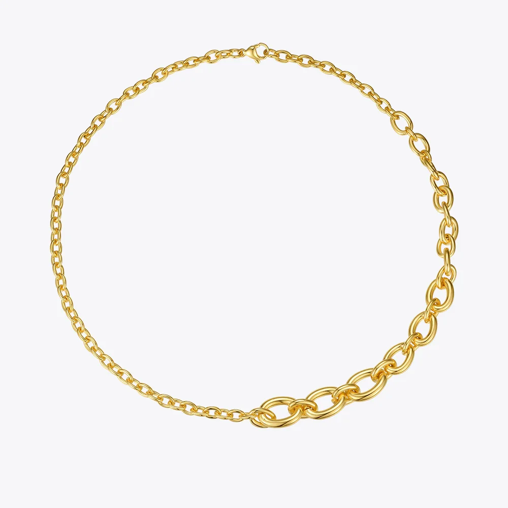 Download ENFASHION Gradual Circle Link Chain Necklace Women Gold Color Stainless Steel Choker Necklaces ...