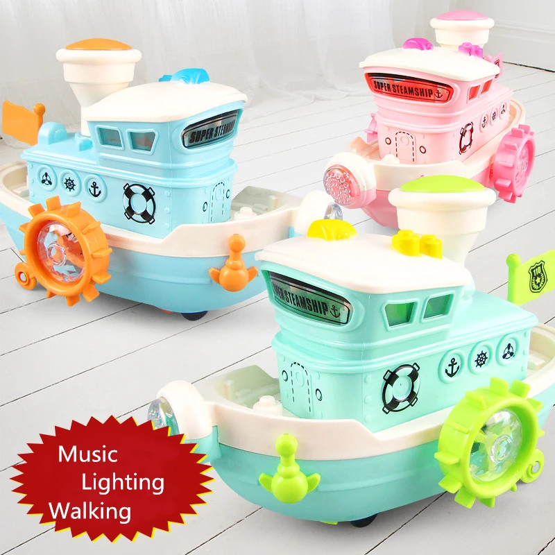 

Electric Model Steamship Music Lights Ship Universal Boat Kids Toys