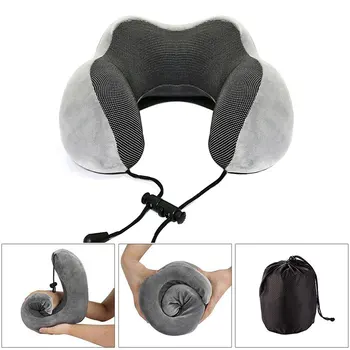 

Portable Travel Neck Pillow Soft Bounce Breathable Massage Sleep Health U-shaped Hump Design Memory Foam Pillow Travel Goods