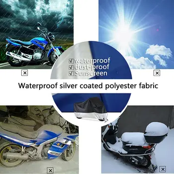 

XXXL Motorcycle Bike Cover Sun UV Protector Rain Dust Waterproof Large Universal Motorcycle Cover 265*105*125cm