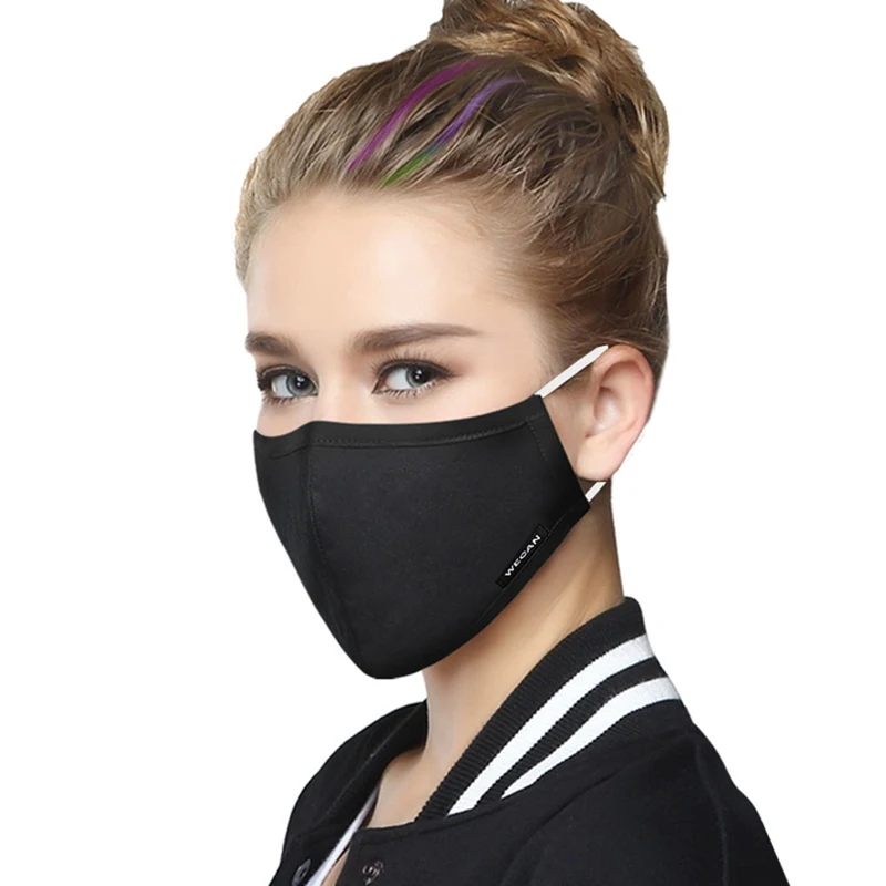 Cotton PM2.5 Anti Haze Mask Anti Dust Mouth Mask Activated Carbon Filter Mouth-muffle Mask Fabric Face Mask - Color: H05