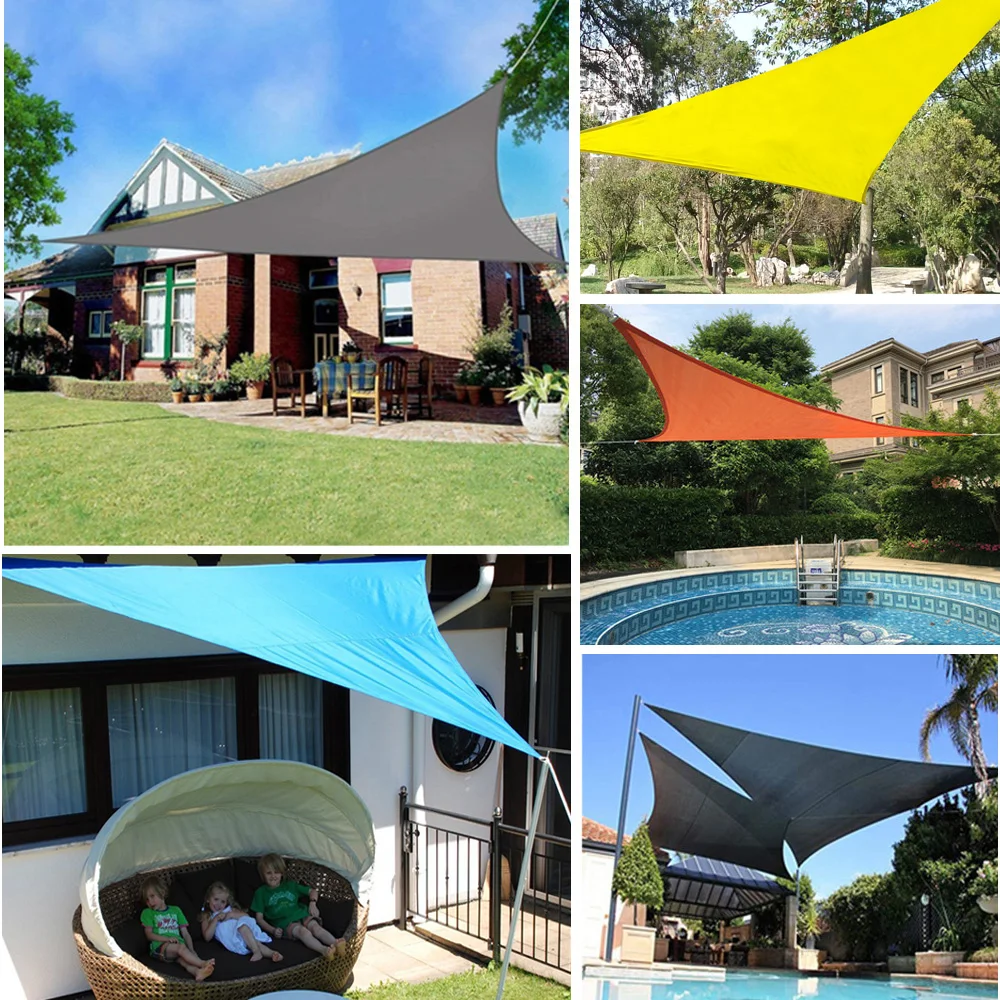 

300D Waterproof Triangle Sun Shade Sail Protection Outdoor Cover Sun Shelter Garden Patio Pool Shade Sail Awning Camping Shade