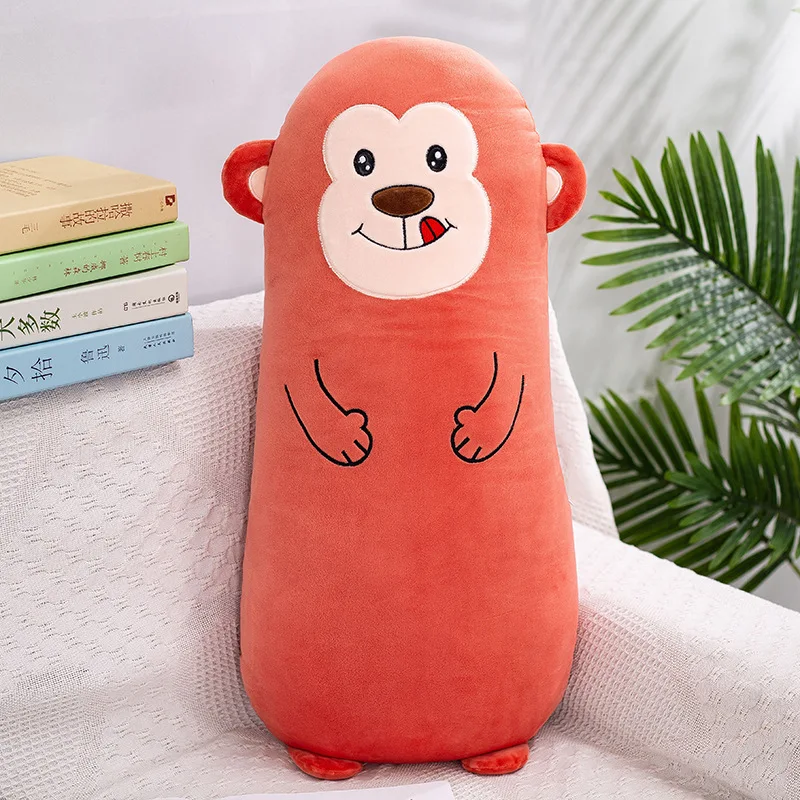 monkey Плюшевые игрушки животные Пингвин милые Креативные длинные мягкие игрушки Слоны Тигр Спящая Подушка Мягкая Подарочная кукла для детей - Цвет: monkey