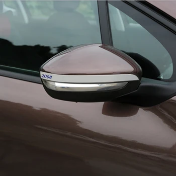 

Rear view mirror scratch-resistant strip mirror anti-scratch strip anti-collision decorative bright strip for Peugeot 2008