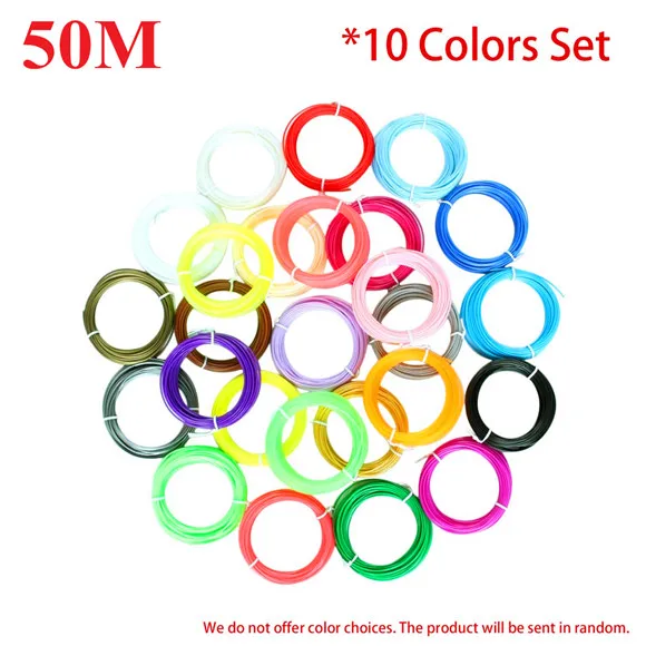10 Colors 50M 25 цветов, 20 цветов, 10 цветов/набор, нить для 3D-принтера, PLA 1,75 мм, материалы для 3D-принтера, материалы для 3d-печати, ручка для рисования - Цвет: 10 Colors 50M