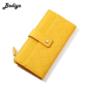 

Women Wallet 2020 Solid Bifold Credit Card Holders Pu Leather Long Slim Coin Purse Girl Wallets for Mobile Phone Clutch Bag Lady