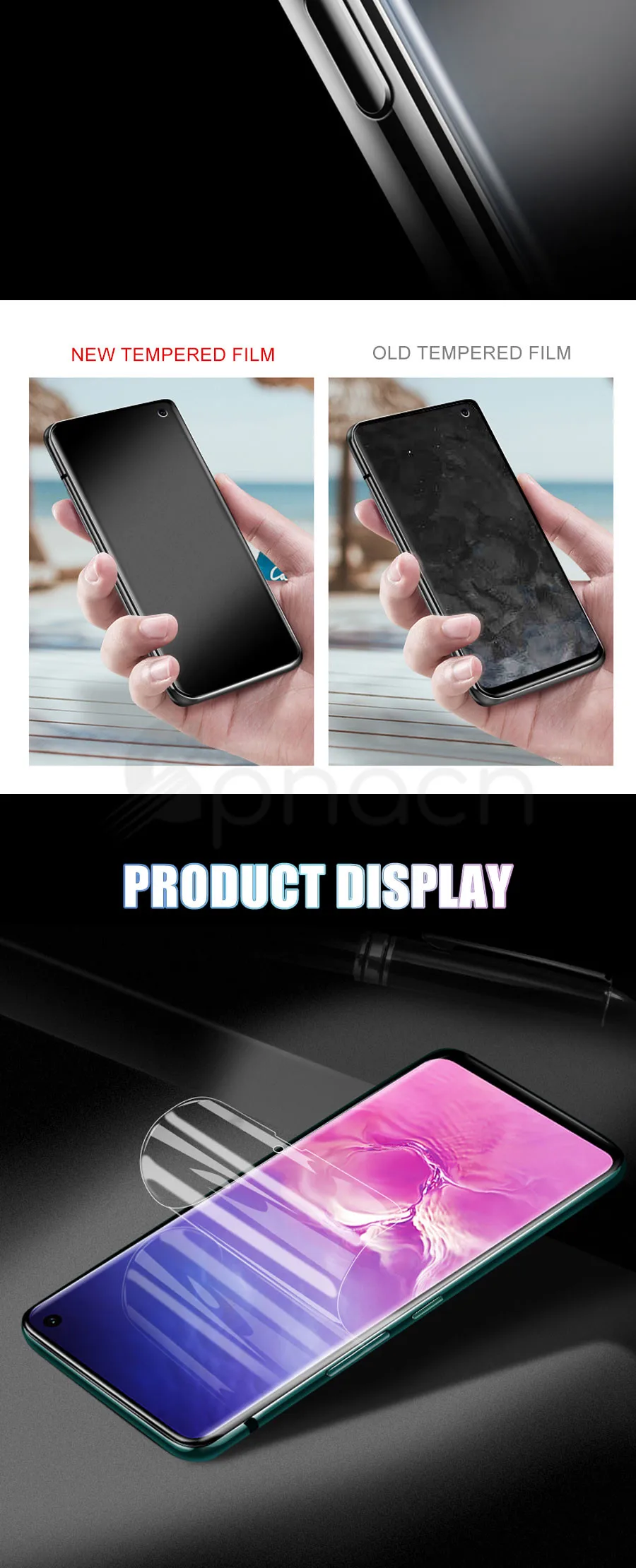 100D полностью изогнутая Гидрогелевая пленка для samsung Galaxy S10 S9 S8 Plus S10e Защитная пленка для экрана S7 Edge Note 8 9 10 Plus мягкая пленка