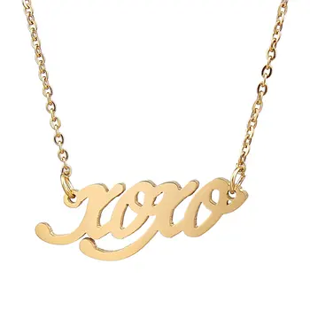 

Name Engraving Personalized Custom Name Necklace Stainless Steel Pendant Necklace Gold Color Women Men Custom Gift