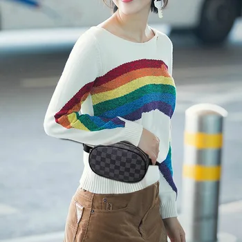 

2020 New Fashion European and American Ins Super Hot Women's Check Waist Bag and Chest Bag