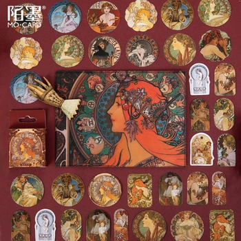

46PCS/box New Classic Beauty Paper Lable Sealing Stickers Crafts Scrapbooking Decorative Lifelog DIY Stationery Sticker