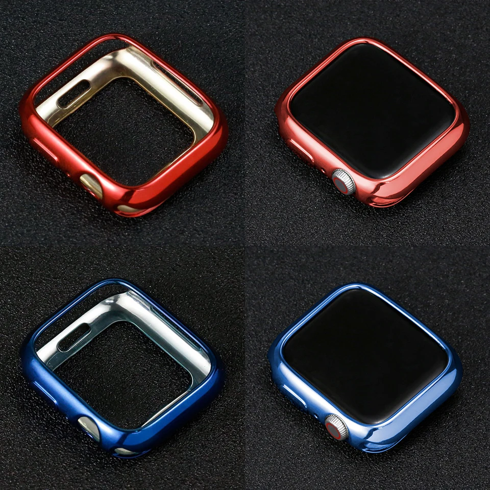 

DIMU Soft Clear Watch Protector Case For Apple Watch Series 4 5 40mm 44mm Colorful Slim TPU Cover Shell Case for iWatch 4 5