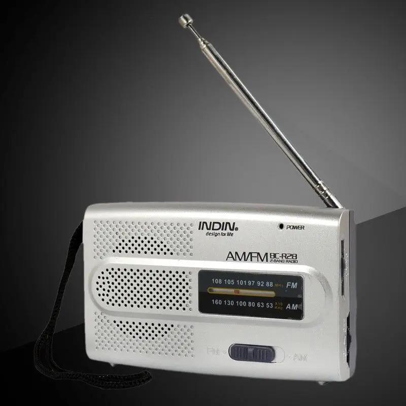 Портативное карманное радио AM/FM с разъемом для наушников компактное Спортивное