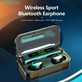 

Mini TWS Wireless Sport Bluetooth Earphone Touch Control Bluetooth V5.0 LED Display Waterproof Earbuds Headset With Dual Mic