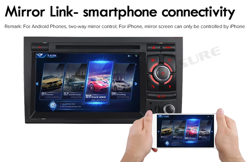 Best A-Sure 7 Inch 2 Din 8 Core Android 9.0 Radio GPS DVD Player Navigation For Audi A4 (2002-2007) S4 RS4 8E 8F B9 B7 SEAT EXEO RNS 22