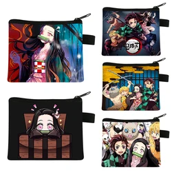 Anime Coin Purse Portable Card Case Cute Small Wallet Polyester Coin Key Storage Bag Child Gift