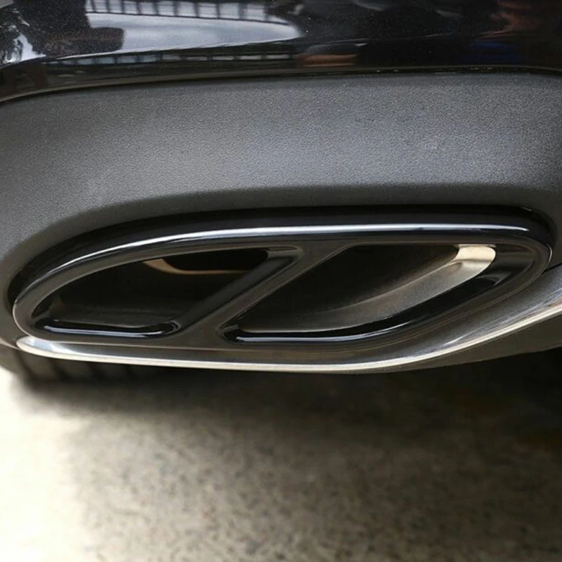 

For Mercedes-Benz CLA Class C117 2016 Exhaust Muffler Cover Black Replacement Trim Moulding Accessories Durable