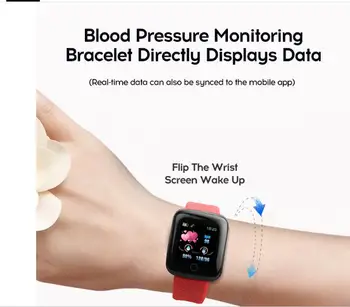 

5pcs Smart Watch Wristband Sports Fitness Blood Pressure Call Message Reminder Pedometer D13/116 PLUS