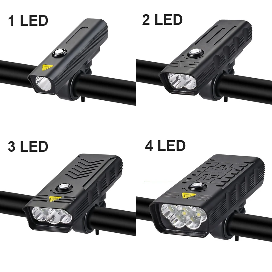 10000mAh Bike Light USB Rechargeable 3000 Lumens Bike Headlight 5T6 LED Super Bright Flashlight Front Lights and Back Rear light