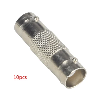 

10pcs Adapter Silver For Camera Surveillance Video Home Cable CCTV Female Plug Portable Replacement Parts BNC Connector