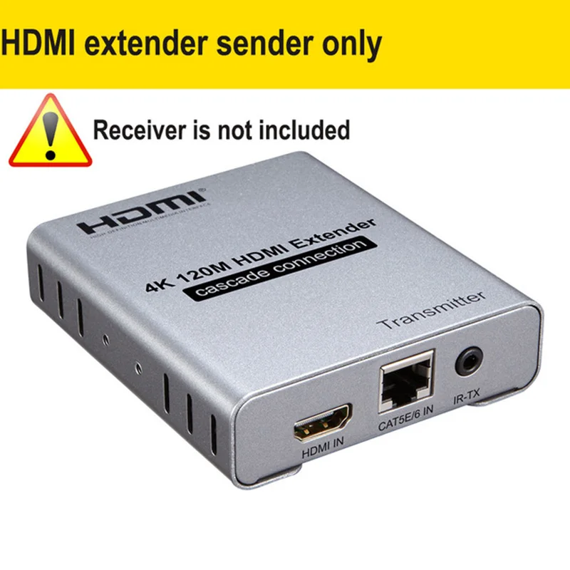4K HDMI удлинитель с ИК-над cat5e/6 до 120 м каскадное соединение один TX к N RX поддерживается