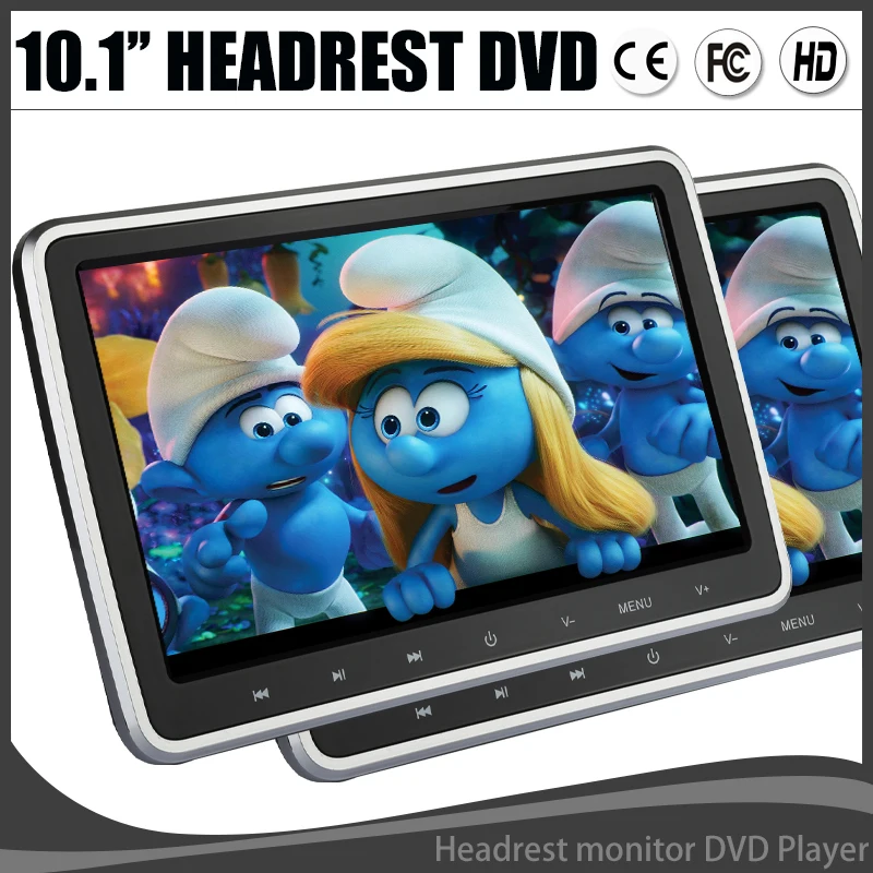 Una Coppia/2 Pezzi * 10.1 ''Pollici Poggiatesta Per Auto Monitor Cuscino Lettore Dvd Gioco Ir Usb Sd Car Dvd Lettore Multimediale 1024*600 Hdmi Av In