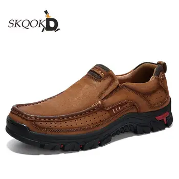

SKQOKD 2020 New Men High Quality shoes Comfortable Sneakers Waterproof Leather Shoes Male Fashion Casual Shoes Plus Size 38-48