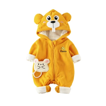 

Newborn Winter Hoodie Baby Clothes Infant Climbing Suits New Spring Outwear Toddler Rompers Boy GirlsCartoon mouse Jumpsuit
