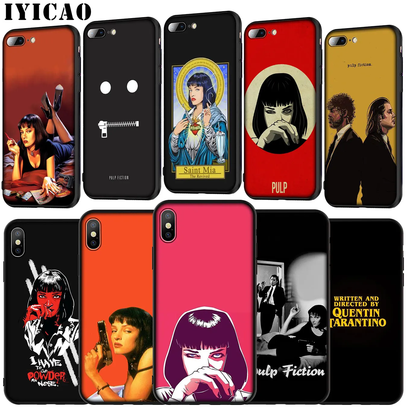 IYICAO TV Pulp фантастика Мягкий силиконовый чехол для iPhone 11 Pro XR X XS Max 6 6S 7 8 Plus 5 5S SE